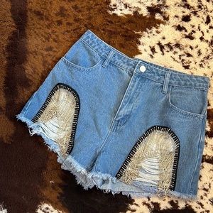 LE LIS Rhinestone Shorts {Size Medium}